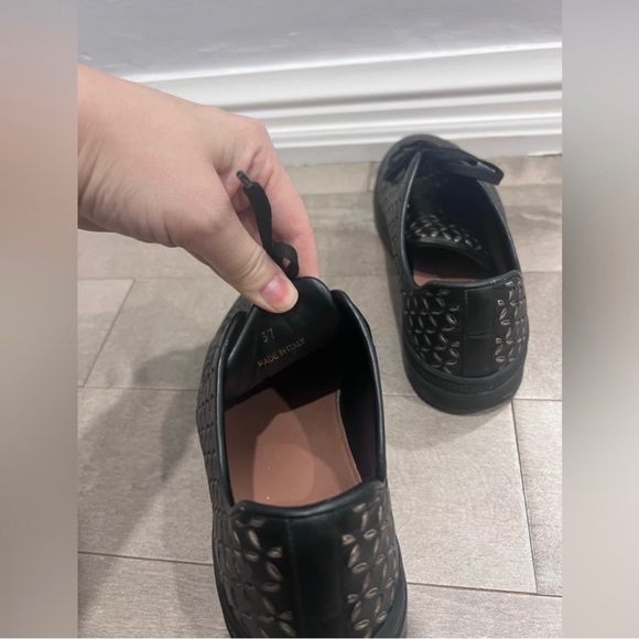 Alaia leather black sneakers - Picture 2 of 7